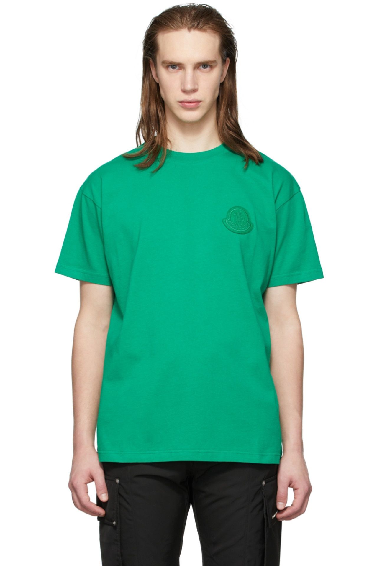 Мъжка тениска Moncler Genius Green logo T-shirt размер XL