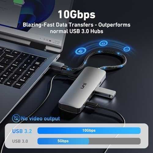 Нов USB-C хъб 10Gbps с 4 порта и 100W захранване за MacBook, iPad