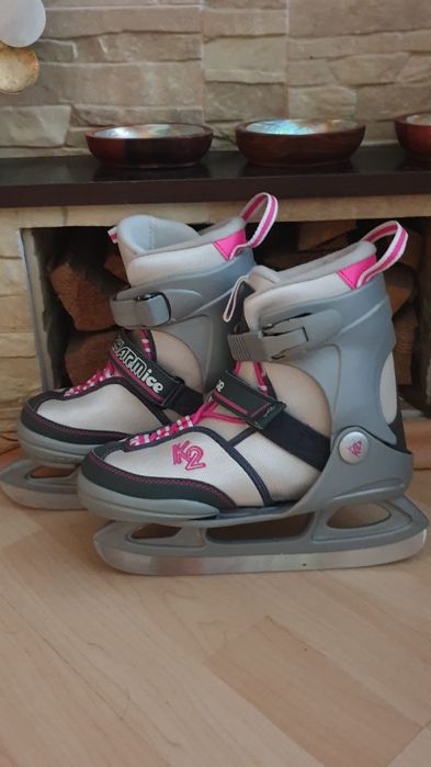 Patine Gheață K2 Charm Ice fete reglabile/nr.32-37