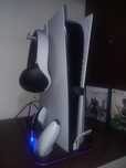 Playstation 5 + stand incarcare + casti Sony PS5 + 3 jocuri