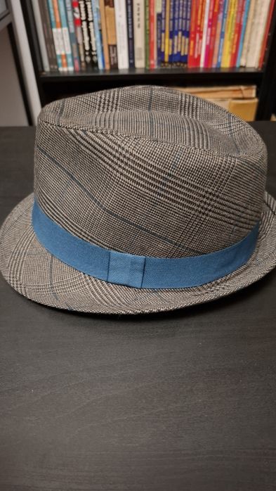 Palarie Fedora, gri-albastru, marime 60, C&A