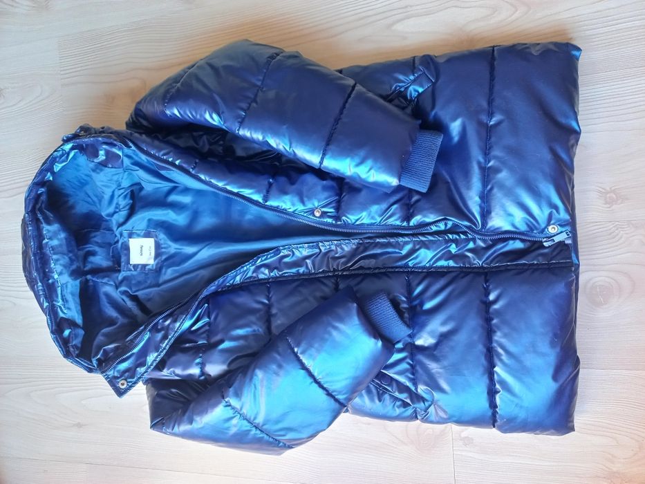 Geacă groasă albastru metalic 11 ani