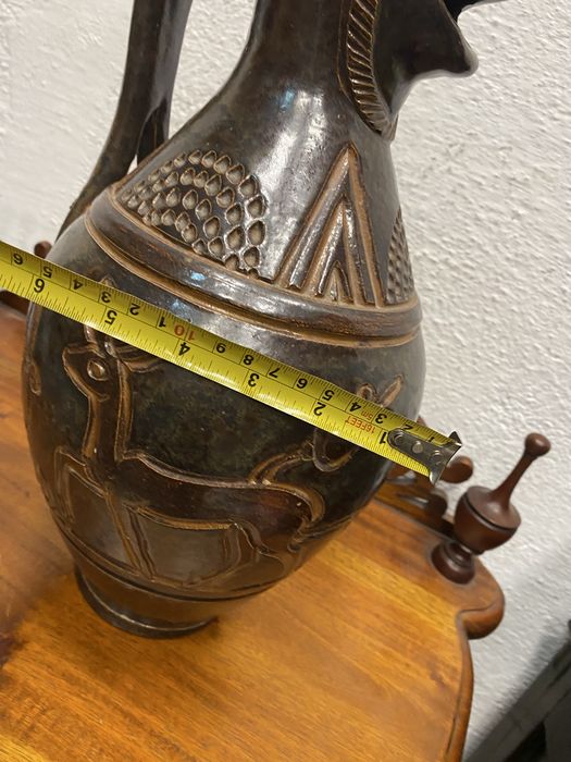 Керамична стомна Gres Dubois с глава на лъв Белгия 1950 г.