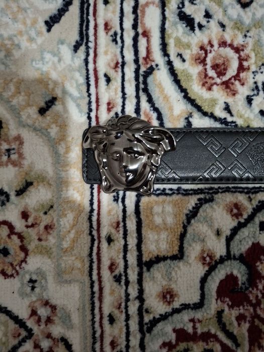 ремень Versace, чёрная бляшка