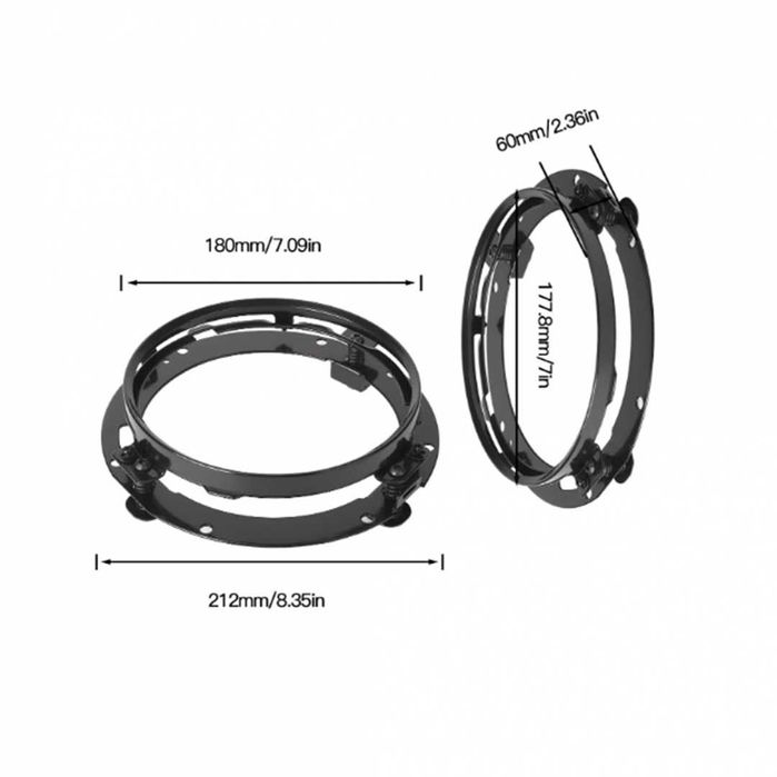 Комплект монтажни стойки за кръгли LED фарове 7″ (инча)