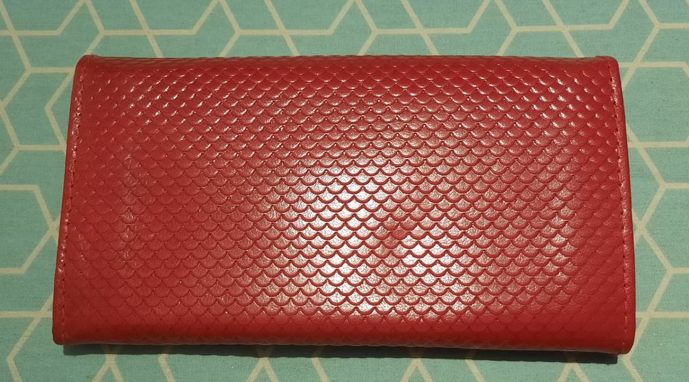 Portofel rosu, din piele