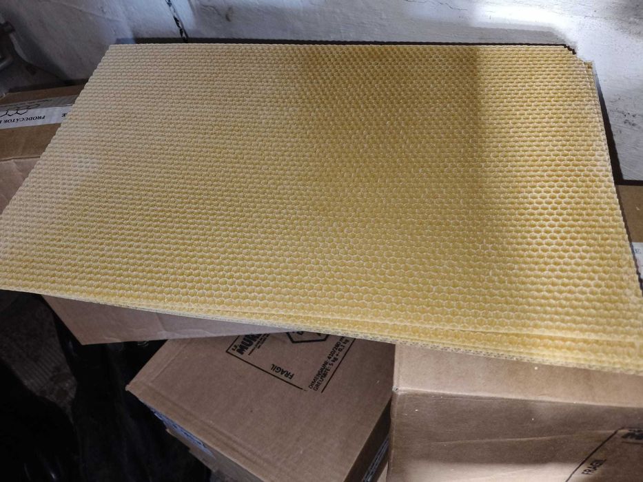 Faguri artificiali din ceară de albine, foiţe de ceară 1/1 si 3/4