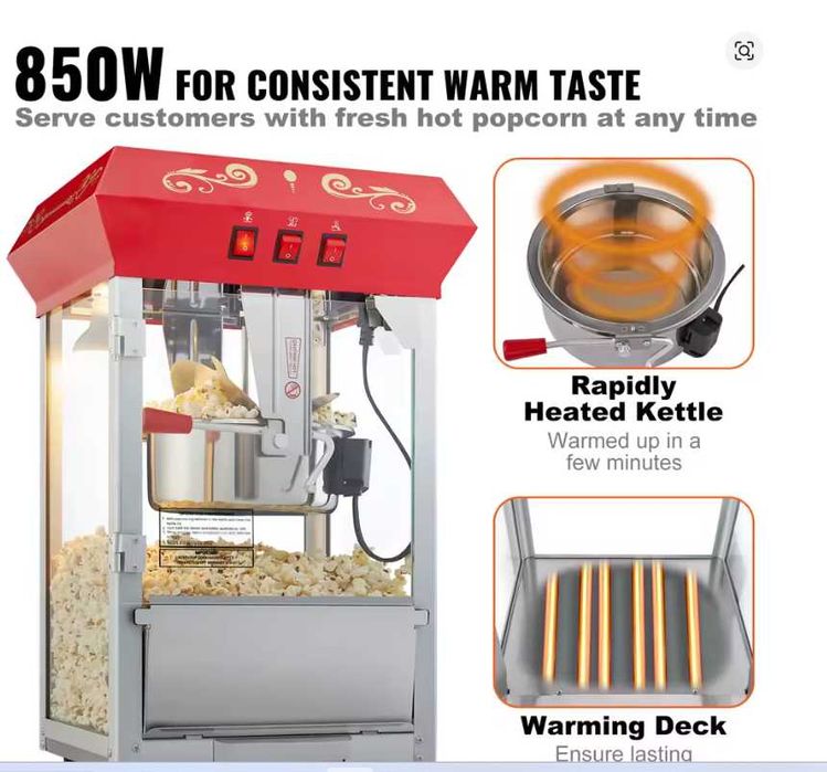 Masina aparat de pop corne 850w uz comercial noua