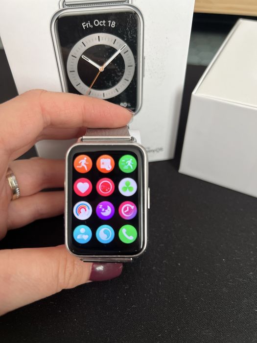 Ceas smartwatch Huawei Watch Fit 2 Silver Frost Milanese Strap