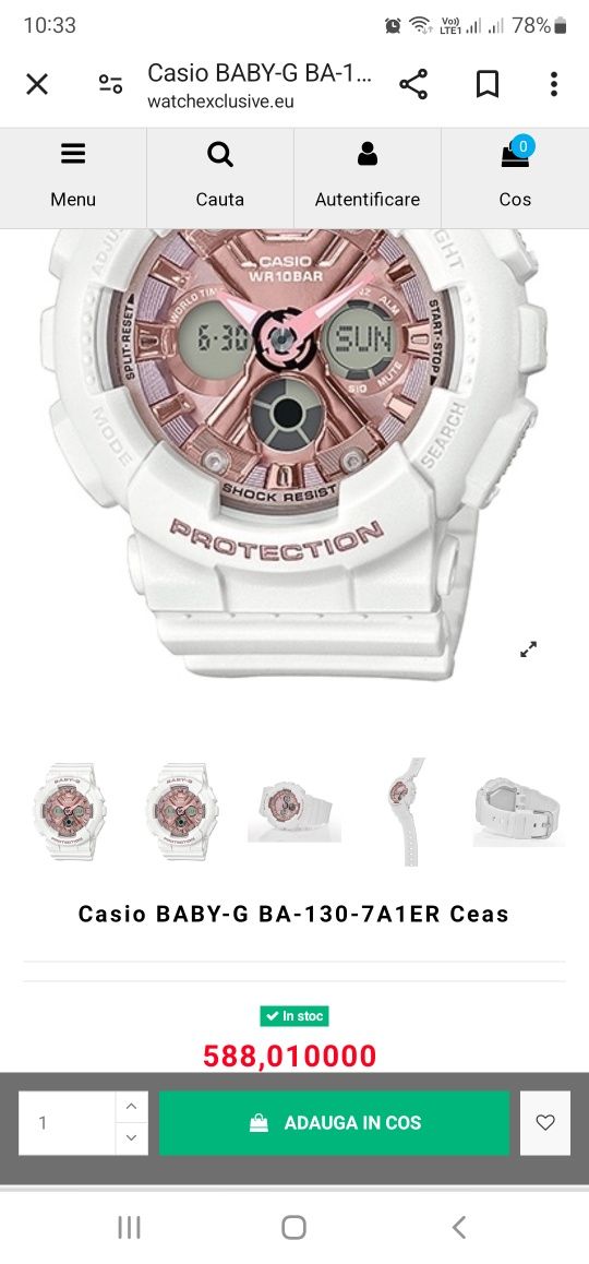 Ceas copii Casio G-Shock Baby-G nou