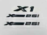 Set embleme compatibile BMW X1 x-drive 25i negru