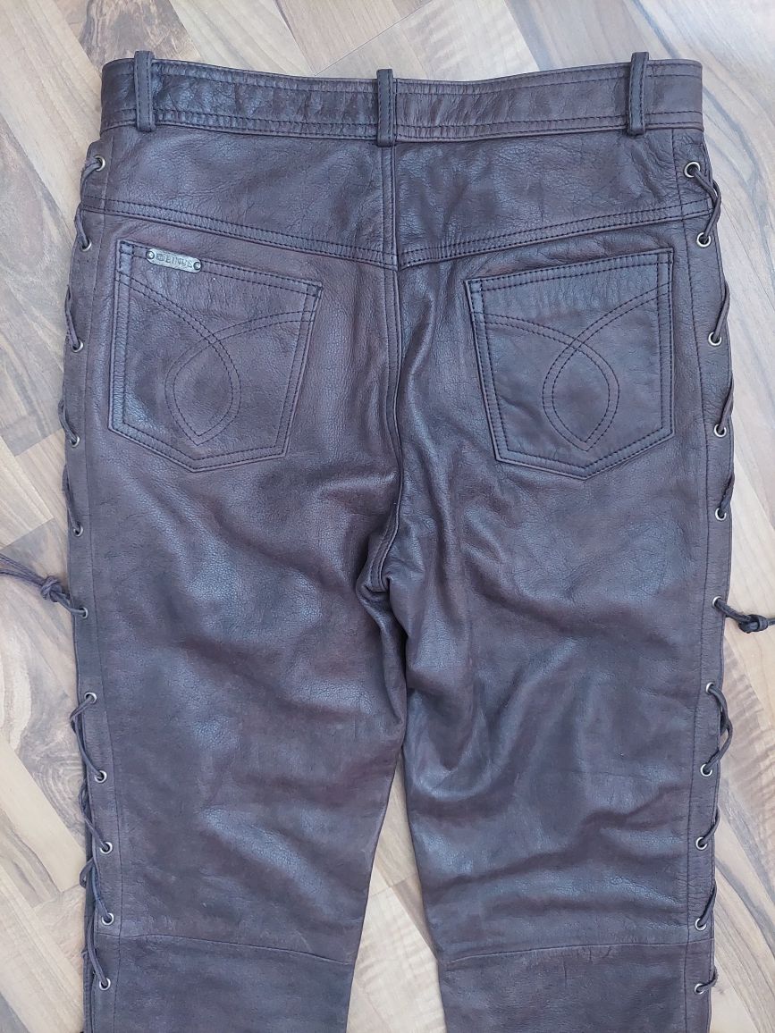 Pantaloni moto cu snur,firma Linus,mărime piele naturala