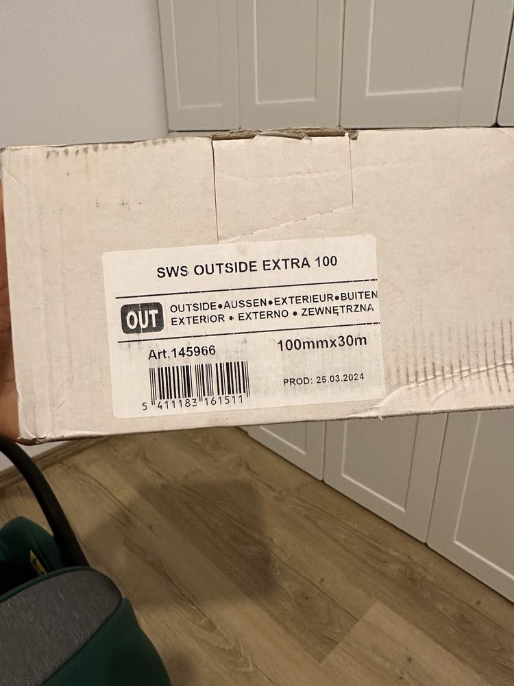 Banda antivapori Soudal SWS Extra, pentru exterior, 100 mm x 30m