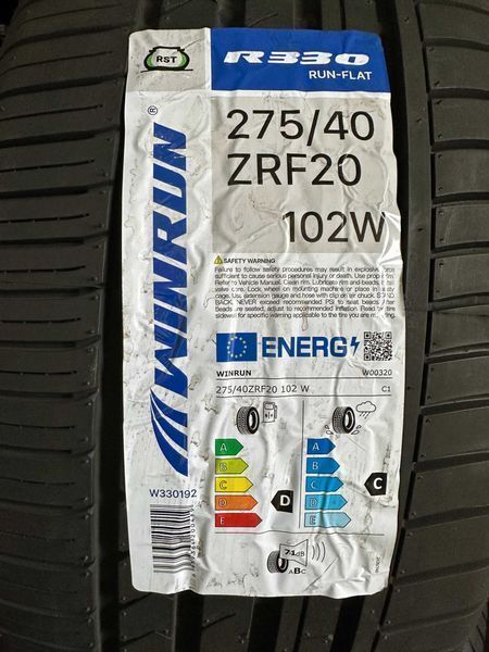 Нови летни гуми WINRUN RUN-FLAT 275/40R20 102W НОВ DOT БОРД 2754020