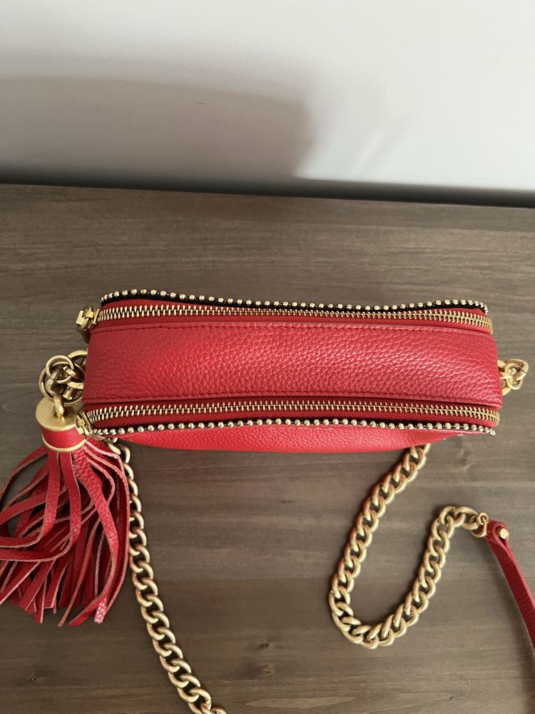 Оригинална чанта Guess Luxe естествена кожа