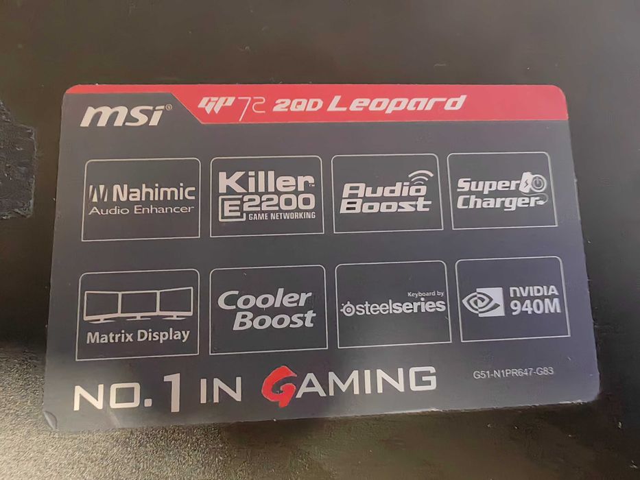 Продавам гейминг лаптоп MSI