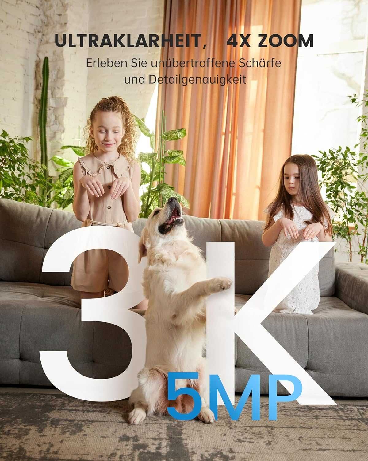 CZEview 3K 5MP вътрешна камера за видеонаблюдение