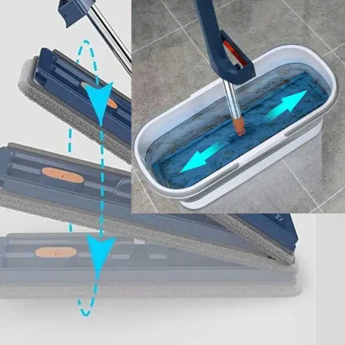 Въртящ Се На 360° Моп с Вградена Изстисквачка За Лесно Почистване