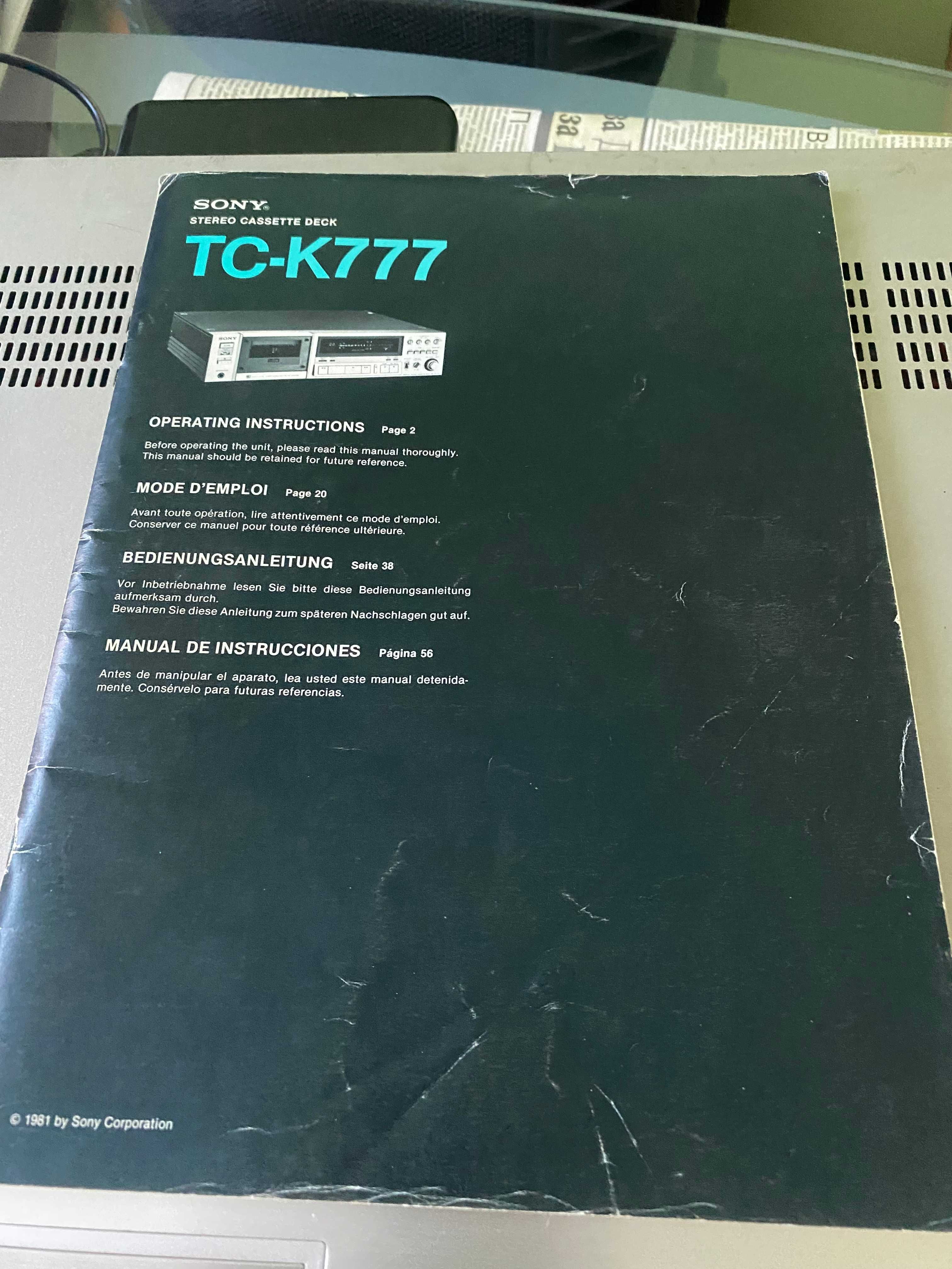 касетен дек Sony TC-K777