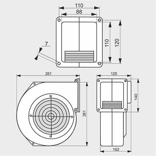 Вентилятор для угольного котла DP-160 G2E-180  Улитка для котла
