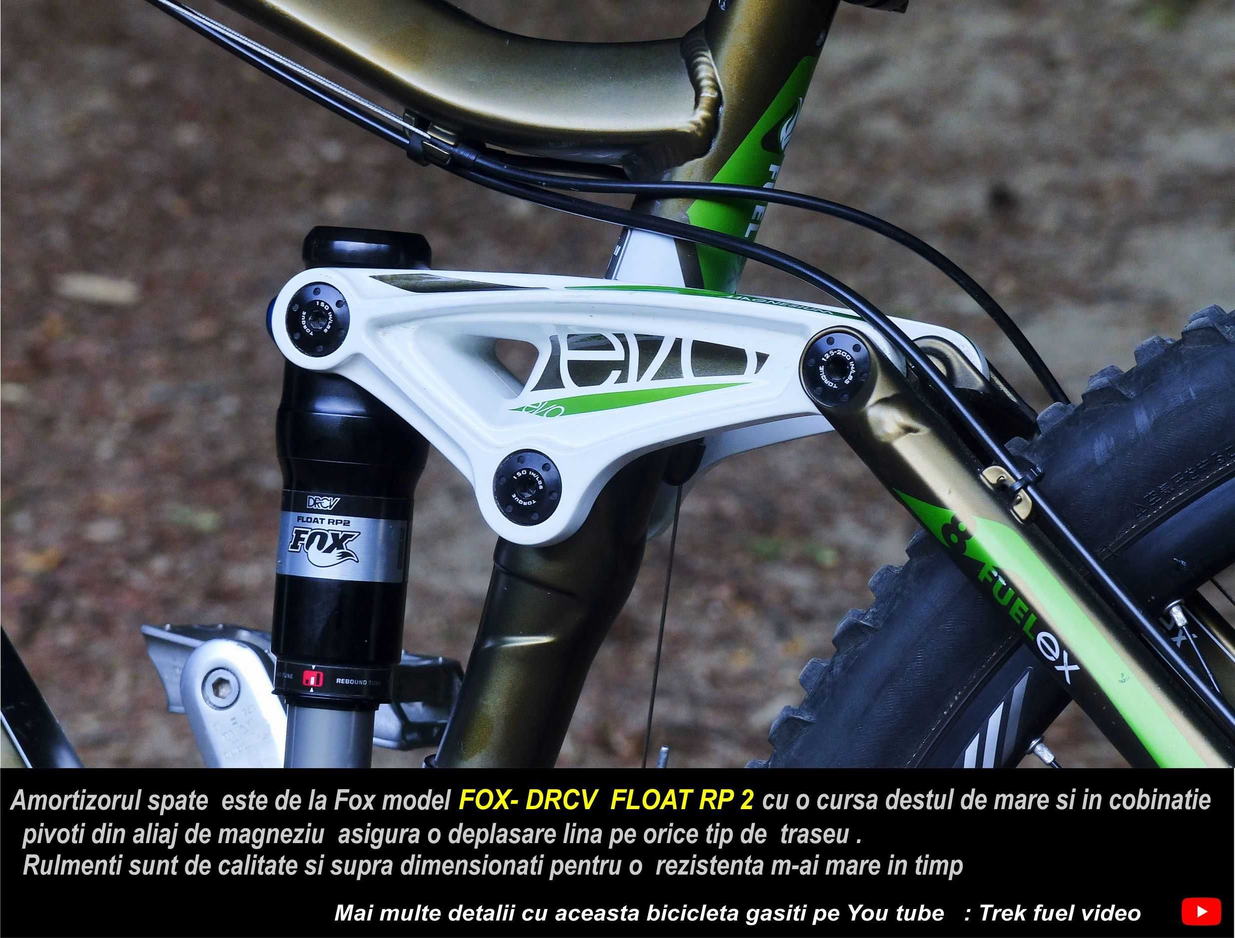 Bicicleta Full suspension -TREK FUEL EX - marimea  S - Dotari de top
