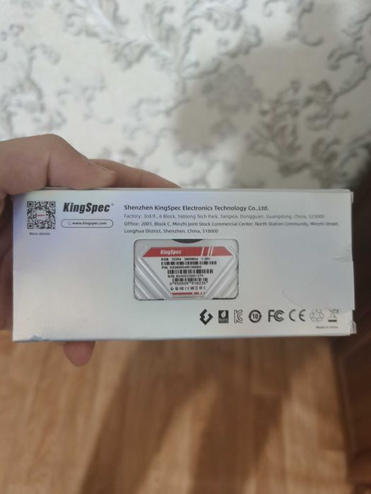 1 планка оперативной памяти kingspec ddr4 3600 с подстветкой