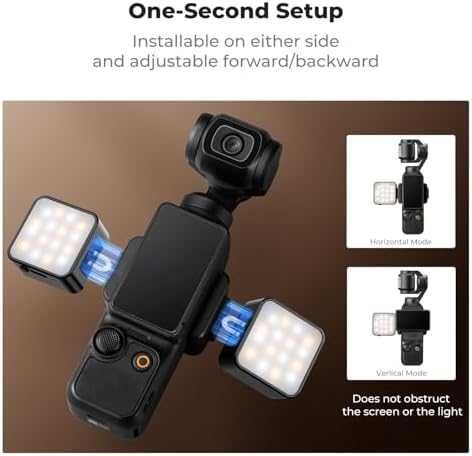 Нова Компактна магнитна видео лампа с Type-C заряд за DJI Pocket 3