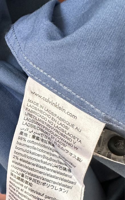 Camasa CALVIN KLEIN Slim Fit Albastru Barbati | Marime 43 XL