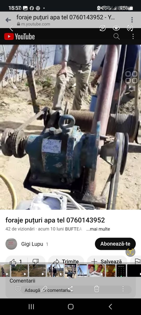 Foraje puțuri apa prelungiri denisipări și piloni