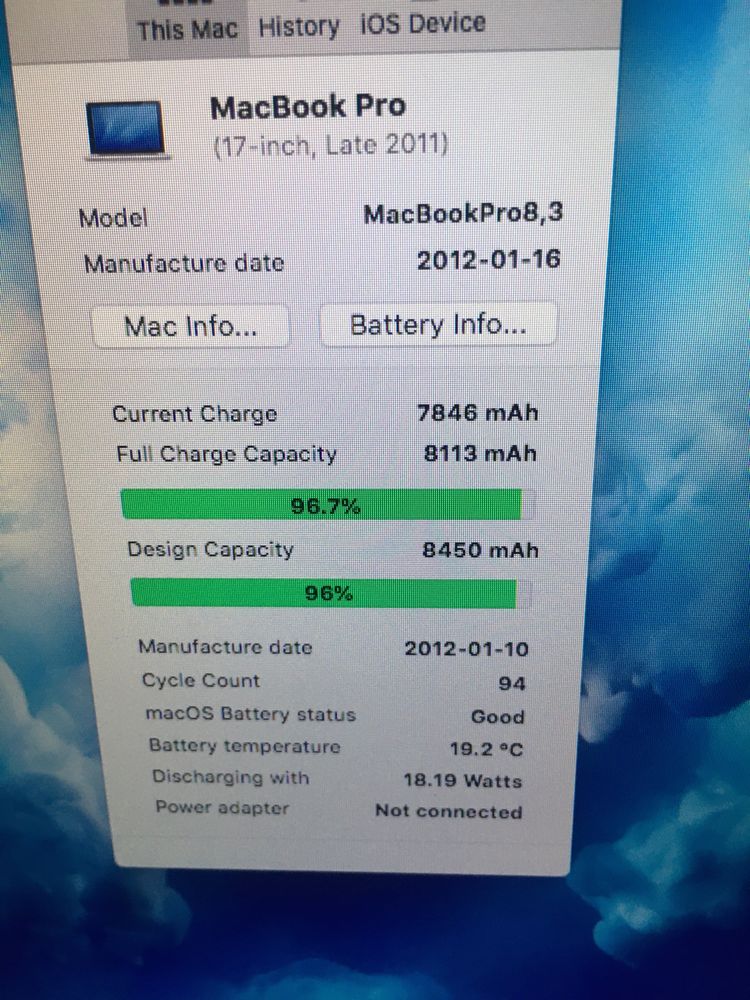 Macbook pro 17 late 2011