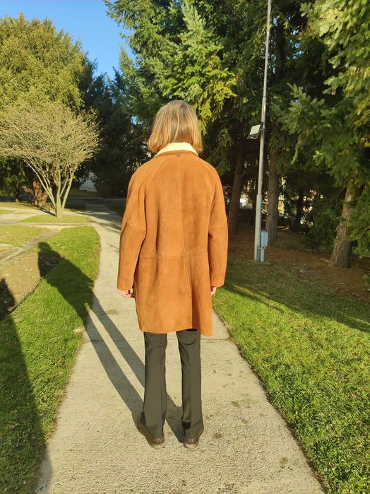 Cojoc barbat blana naturala miel XXL 2XL 3XL 54-56 NOU Maro Shearling