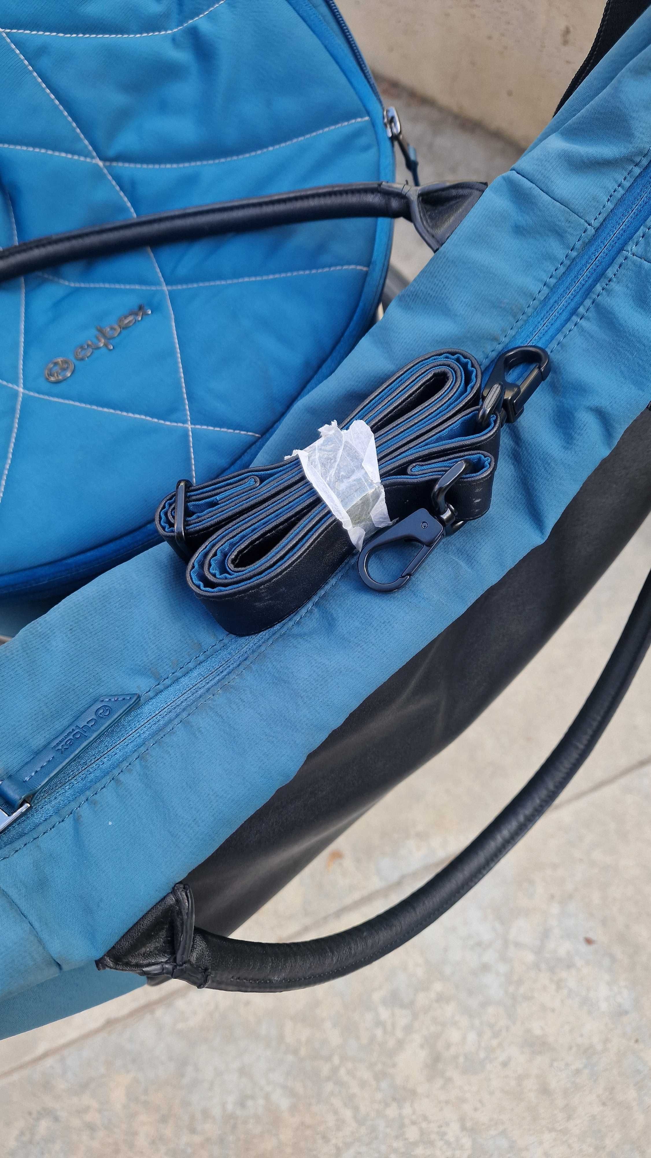 Cybex Priam Platinum Blue + аксесоари