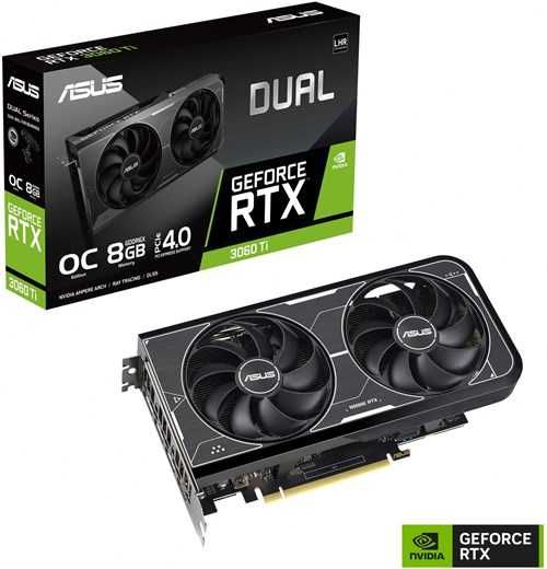 Placa video Asus RTX 3060 Ti 8GB 256bit Dual-RTX3060TI-O8GD6X Sigilata