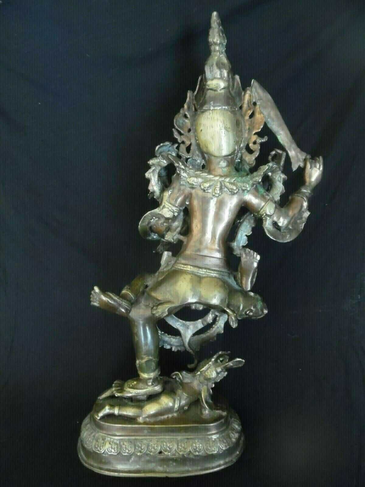 statuie buddhista antica bronz Nepal Yamantaka Yama Dharmaraja tantric