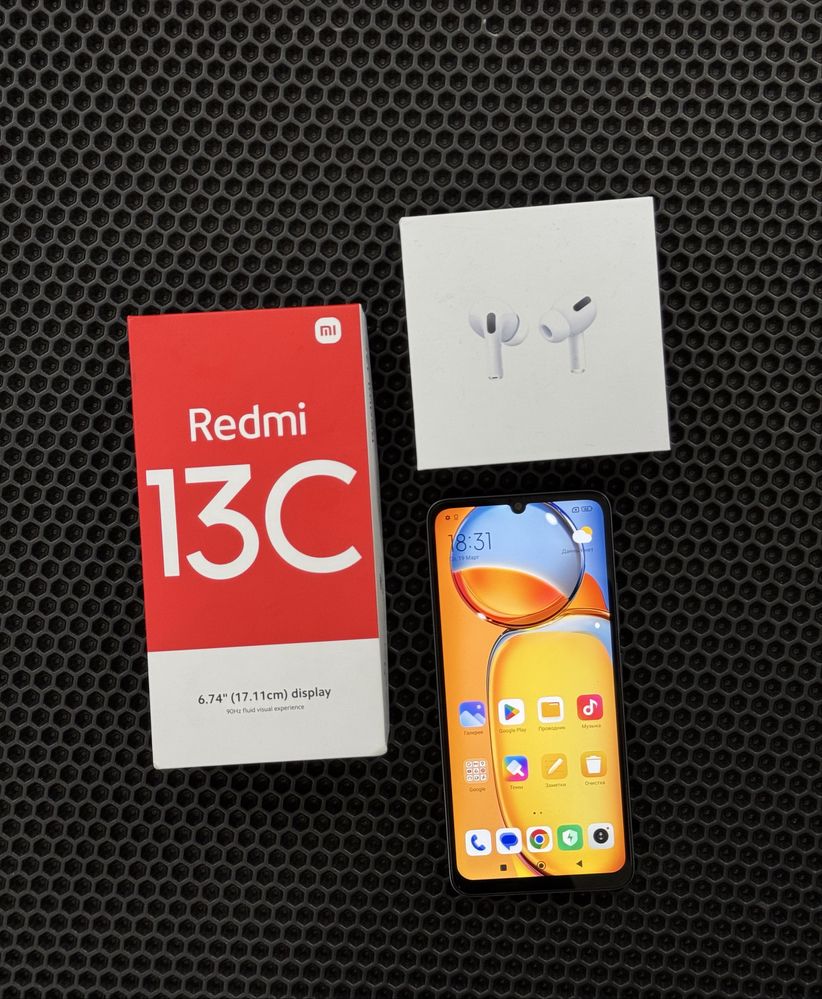 Redmi 13C/256Gb+AirPods/Абая68/телефоны,смартфоны,редми