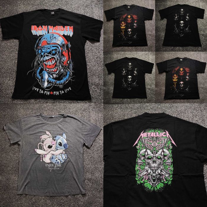 Нова мъжка фланелка Metallica Iron Maiden тениска блуза памук Snitch