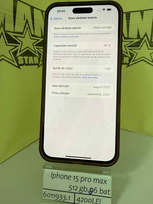 Iphone 15 pro max 512gb (m1) staramanet
