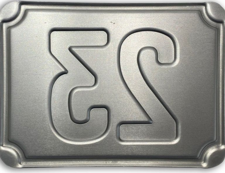 Numar postal pentru casa, cu doua cifre, culoare albastru scris alb, r