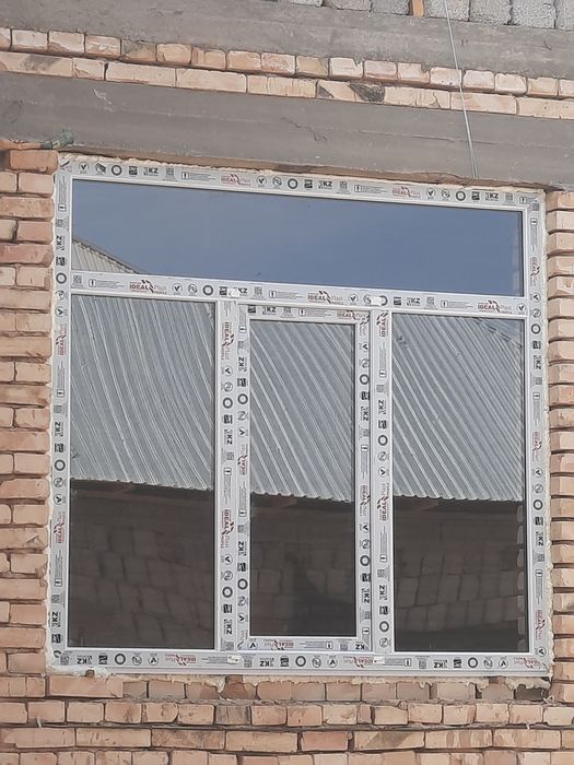 Пластиковые окна двер витраж балкон стекло пакет айна терезе есік жаса