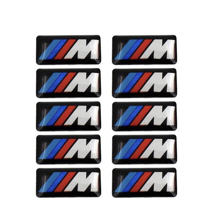 Embleme logo sticker jante/capace valve Bmw M power