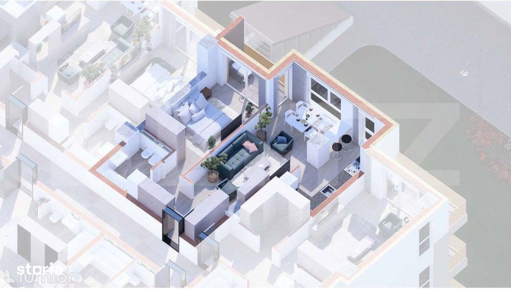 Apartament de vanzare, cu 1 camera, 50 mp, zona Aleea Sadoveanu