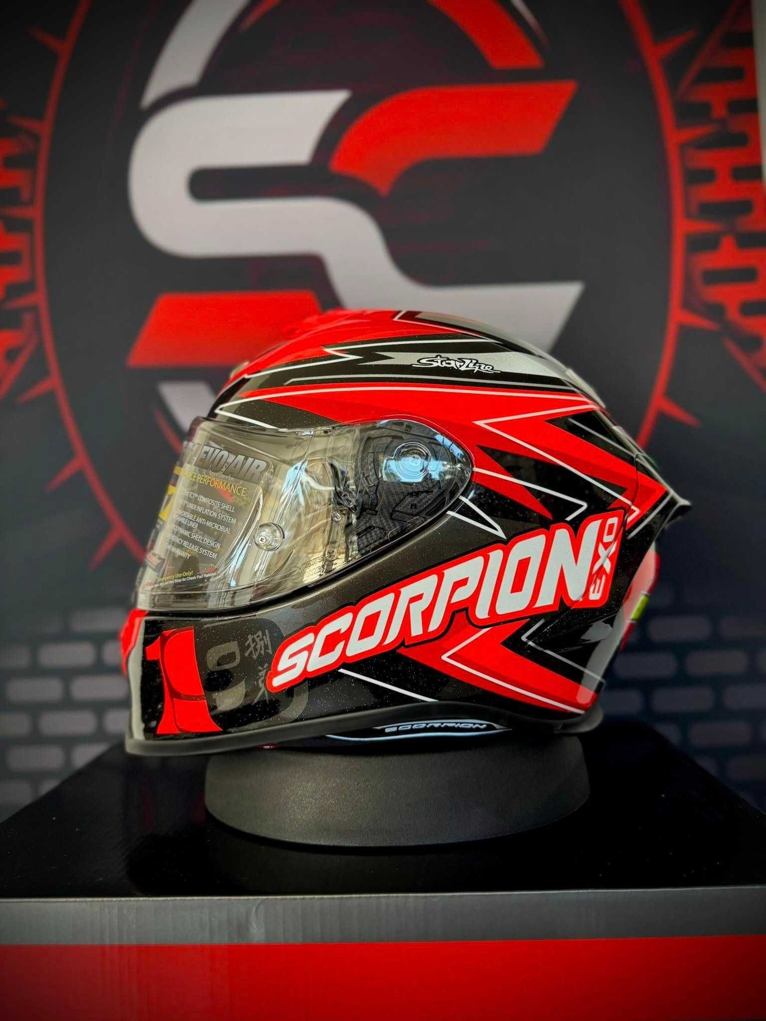 НОВА Каска Scorpion Exo-R1 Evo Air Alvaro Размер S