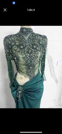 Rochie de seara verde smarald