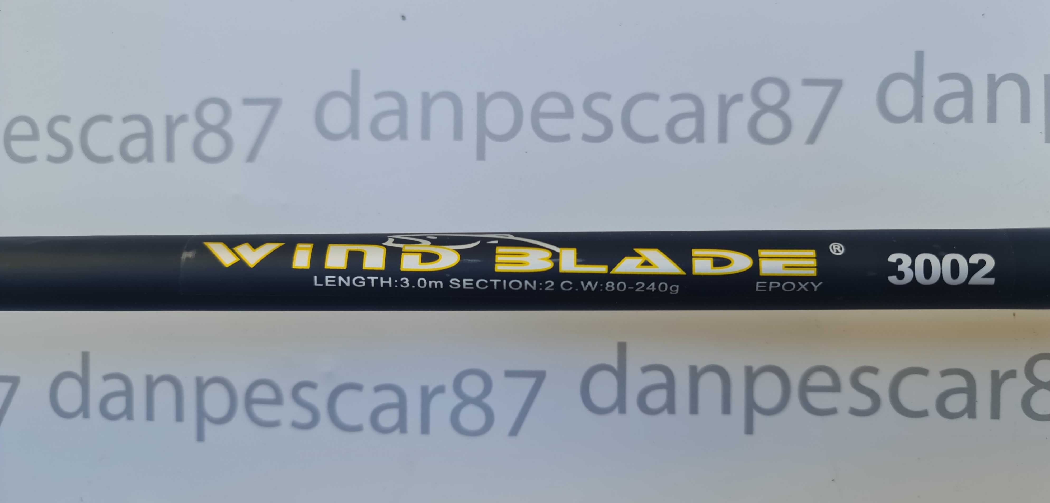 SET 4 Lansete 3 metri Wind Blade A1 din 2 bucati cu A:80-240gr