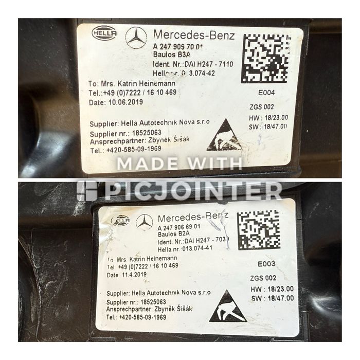 SET Far stanga dreapta Mercedes GLA H247 Full LED MULTIBEAM Originale