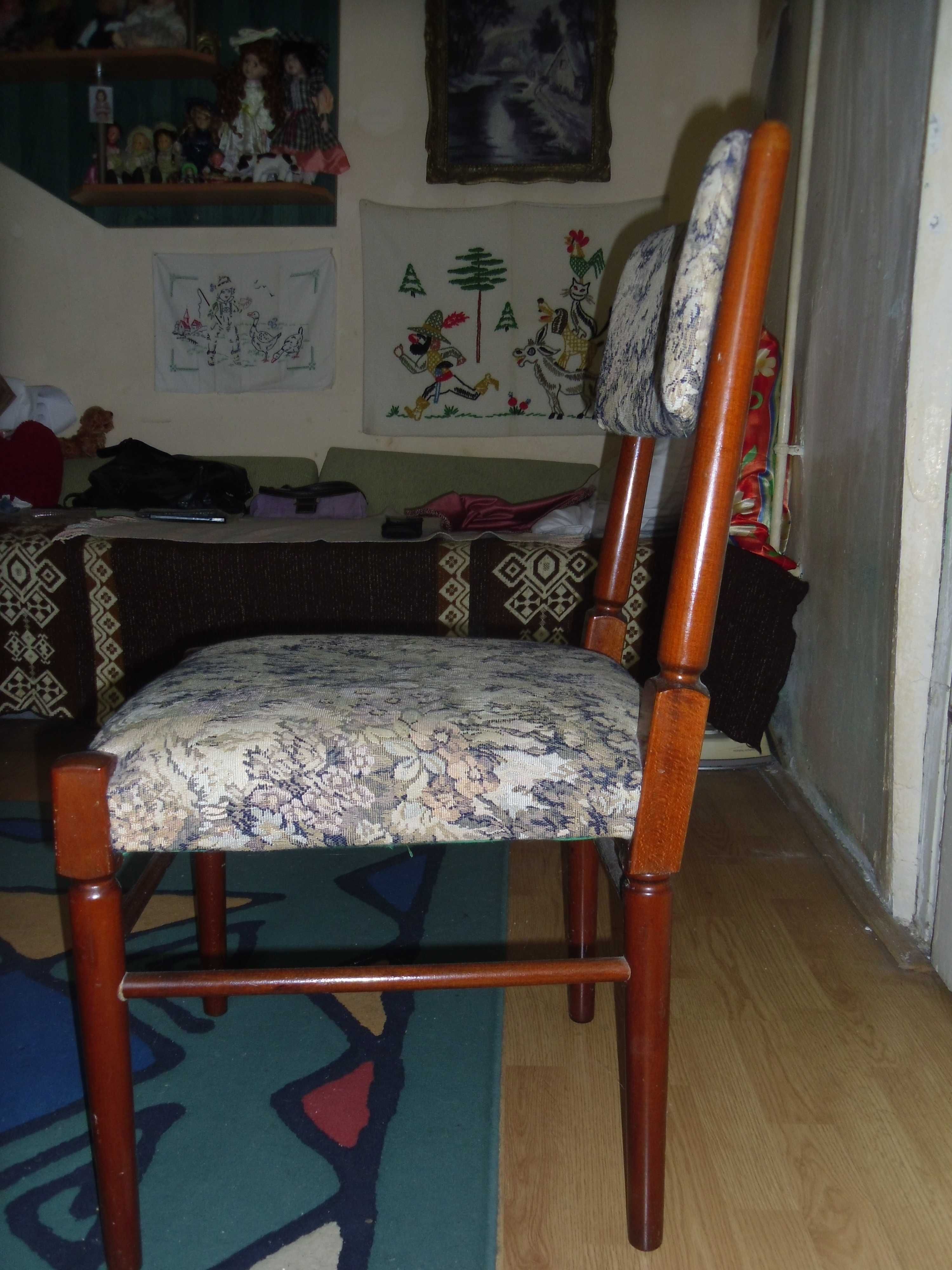 Set  4 scaune Madrigal ,lemn natural