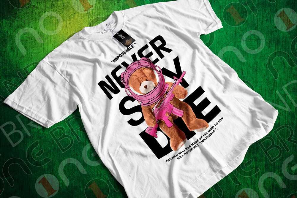 Тениска Мече Bear Never Say Die BEAR Сублимация
ДТФ/DTF