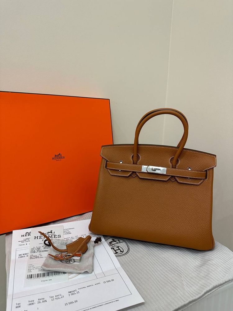 Hermes Birkin 30 из натуральной кожи