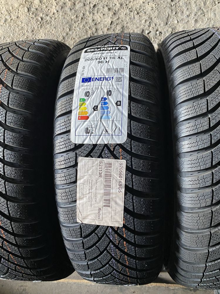 Jante NOI Seat /Vw/Audi +anvel iarna 205/60/16 ,Semperit , DOT 2022