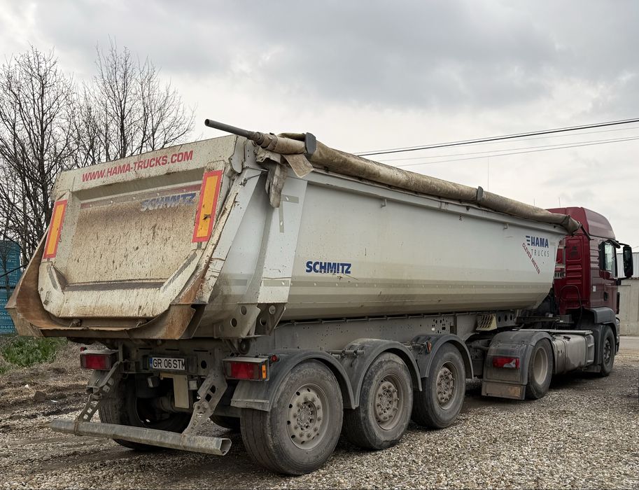 Se vinde ansamblu , cap tractor Man euro 5,automat+semiremorca schmitz